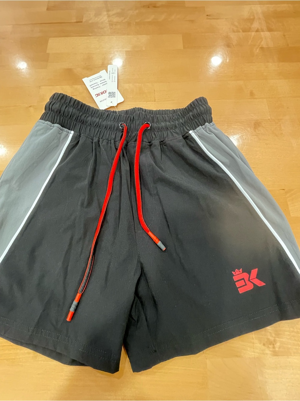 Men’s  BK Black Athletic Shorts with Red and Gray Accents size Small New W/ Tags
